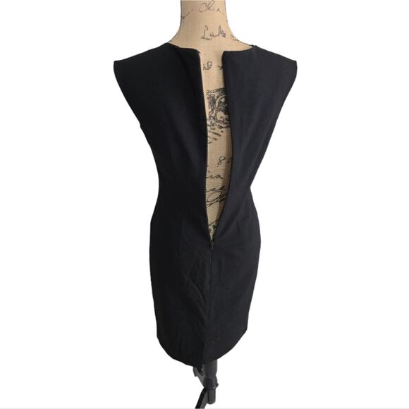 Calvin Klein Black white and Aqua Color Block Sheath Dress Size 2 - Picture 4 of 7